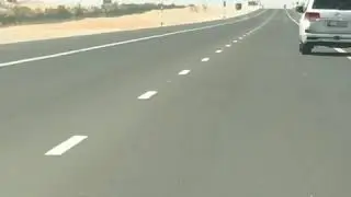 Real life mirage whilst driving in Abu Dhabi desert