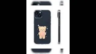 Romantic Teddy Bear Impact-Resistant Phone Case with Heart Design