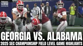 Georgia Bulldogs vs. Alabama Crimson Tide SEC Championship 1st Half Highlights From Field Level