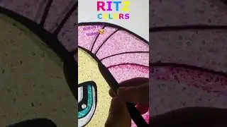 Coloring: Fluttershy 💓💛💓 - look right | RITZ Colors #RITZColoringPages
