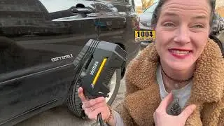 Portable Air Compressor for car, bike or garage. #foundonamazon #momhacks #safetytips