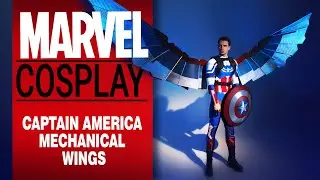 Marvel cosplay captain America Mechanical Wings by ETEREshop