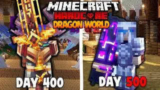 500 DAY Minecraft Hardcore DRAGON WORLD+