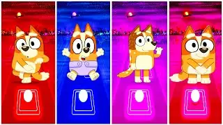 BLUEY MAGIC vs BINGO FRIENDS 🆚 Funniest Bluey Moments Tiles Hop EDM Rush Gameplay