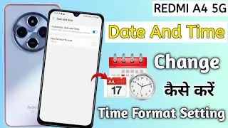 How to set Date and time in redmi a4 | redmi a4 5g me Date and time kaise change kare