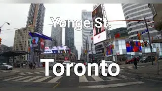 Yonge Street Toronto | Main St. in Toronto | Driving Tour 4K | Canada