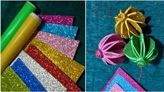 Diy Christmas Balls/ How to make Balls byGlitter foam sheet#glitter foam sheetcraft.