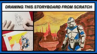 Drawing This Storyboard From Scratch: Blue Clone Trooper