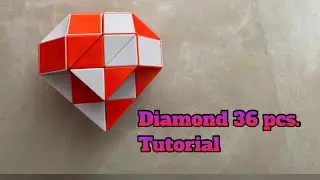 Magic Snake 36 Pcs. Tutorial: How To Make A Diamond [K&uuml;birik Snake Elmas Yapımı]