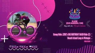 Zwift - Group Ride: ZZRC's BIG BIRTHDAY BASH Ride (E) on Beach Island Loop in Watopia