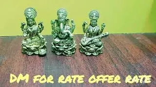 2 inchs pure brass statue lakshmi Vinayagar saraswathi dm for order 
