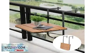 VEVOR Balcony Hanging Table 25 x 24 in Folding Balcony Railing Table