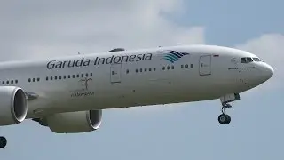 Garuda Indonesia Boeing 777-300ER PK-GIF Landing and Takeoff [NRT/RJAA]