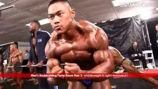2014 NPC Junior Nationals Men's Bodybuilding Pump Room Part 2
