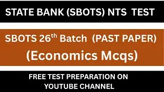 State Bank SBOTS 26th Batch Past Paper || SBOTS Past Papers || State Bank Test Preparation#sbots
