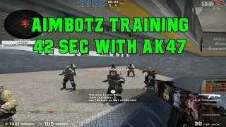 CS:GO Aim_Botz 100 kills Challenge - 15 bots - AK47 42 sec