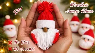 Easy Handmade Santa Claus | Christmas Craft | No Crochet | No Glue Needed for Santa 🧑‍🎄 #christmas 