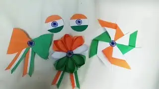 Independence day craft ideas/tricolour badge making / independence day craft for school