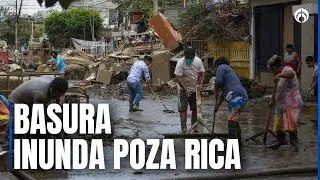 Damnificados de Poza Rica exigen apoyo ante lentitud en limpieza tras inundaciones