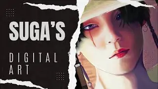 BTS Suga&rsquo;s Portrait Digital Art By Raman