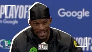 Jimmy Butler STRUGGLES to give Buddy Hield his FLOWERS as Warriors ELIMINATE Rockets