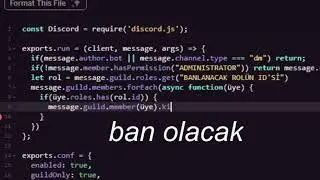 Discord.JS Komutları #2 | Rol Ban Komutu
