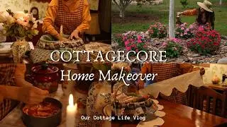 🪡🧺Cozy Cottagecore Home Makeover | Stormy Day ⛈️🕯️