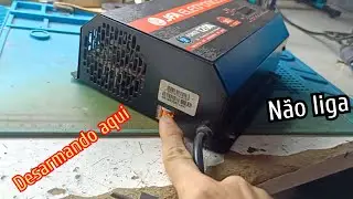 Fonte JFA 120A desarmando disjuntor não liga, cliente disse deu pipoco quando ligou na tomada