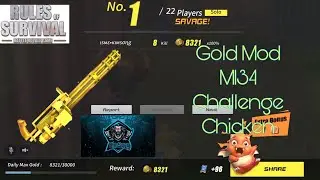 Gold Mode M134 MiniGun/Rules of survival/Ep:4
