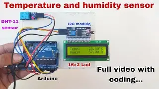 DHT-11 Temperature and humidity sensor project, DHT-11 sensor project, hr robotics