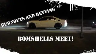 Bombshells Car Meet, burnouts and revving