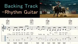 AMARILLO BY MORNING | GEORG STRAIT | - Rhythm Guitar | Backing Track | Sheet Music & TAB