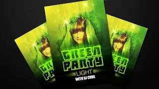 Easy Photoshop Tutorial Make Green Party Poster Design