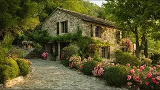 The Breathtaking Beauty of a Vintage Stone House with a Timeless Garden Design