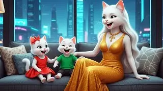 🐱💖 ماما القطة تسافر… ماذا سيحدث عندما تتولى الخادمة رعاية الصغار؟ 😭✨