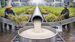 Inside a Modern Rice Factory: From Paddy Fields to Packaged Rice (Full Process)