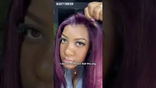 His Black Cherry wig is so easy&mdash;glueless, drawstring, and ready in 30 seconds! 🍒
