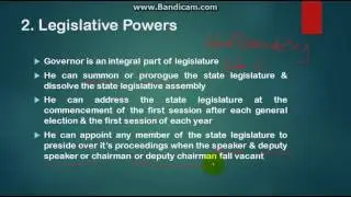 What are Powers of Governor?