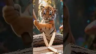 🪵Little Paws, Big Effort in the Countryside | 小小爪子的大大努力 可愛小動物劈柴日常 🐾🪵