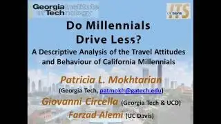 Pat Mokhtarian - Do Millennials Drive Less? - 2016