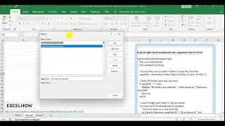 How to Split Excel workbook into separate Files in Excel