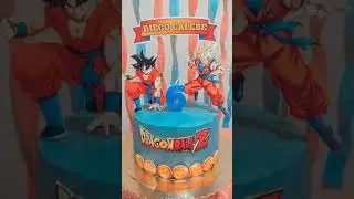 bolo Dragon ball Z feito em #ganache #shorts #confeitaria