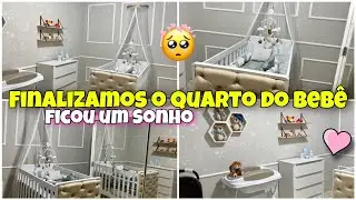 FINALIZAMOS O QUARTO DO BEBÊ😍/ DECORAÇÃO E ORGANIZAÇÃO + MOSTREI COMO FICOU/ UM SONHO😭/ GRATIDÃO🙏