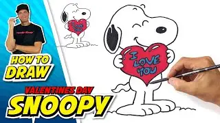Draw SNOOPY Valentines day