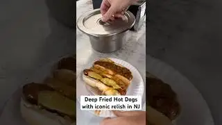 Deep fried hot dogs with iconic mustard relish & A+ chili? THANK YOU LARGE! #vivalafood