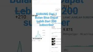 Chanel youtube baru kurang dari 1 bulan bisa dapat 200 subscriber