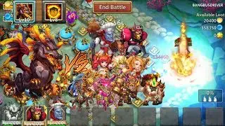 Flame guard Lavanica VS Top 10 heroes l Castle Clash