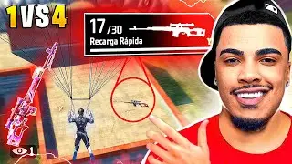 SOLO vs SQUAD COM A ARMA MAIS FORTE DO JOGO - FREE FIRE MOBILE