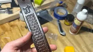 Finishing up a tooled leather belt. #leathercraft 