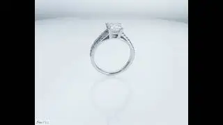 princess cut split shank ring set with diamonds and wedding band